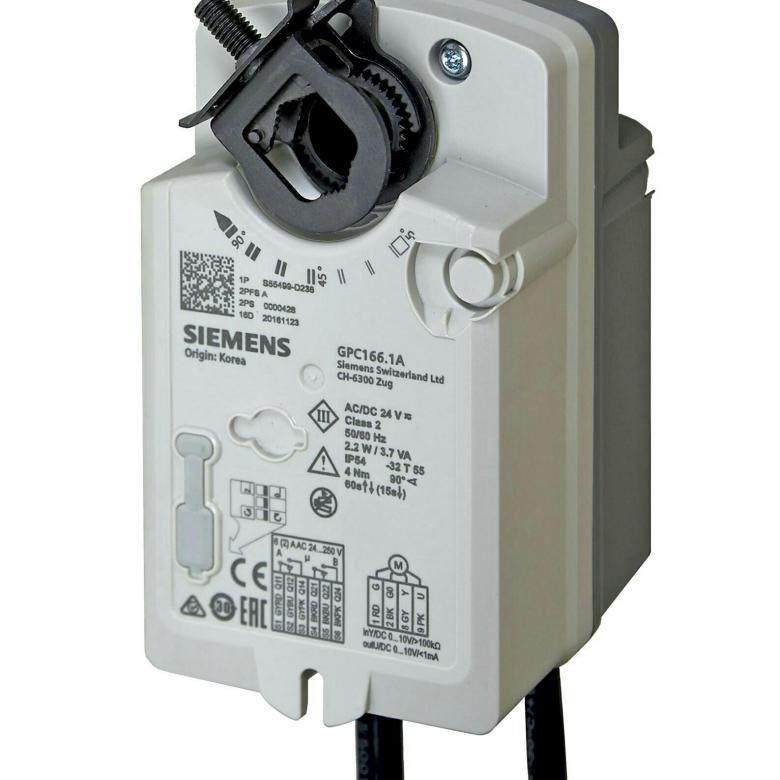 Электропривод Siemens GPC321.1A с возвратной пружиной