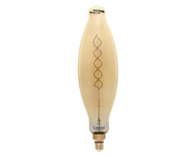 Светодиодная лампа Filament General GLDEN-TR120DSS-DEM-8ВТ-230-E27-2700 золотая Диммируемая TR120 Винтажная 8 Вт Теплый свет