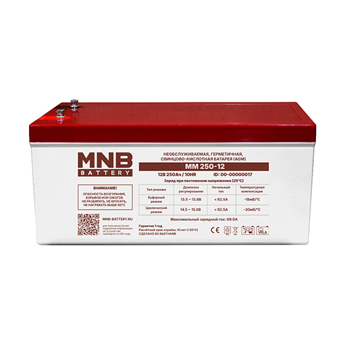 Аккумуляторная батарея MM 250-12 MNB для бесперебойного питания