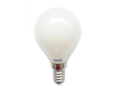 Светодиодная лампа Filament General GLDEN-G45S-M-8-230-E14-6500 матовая G45 8 Вт Холодный свет
