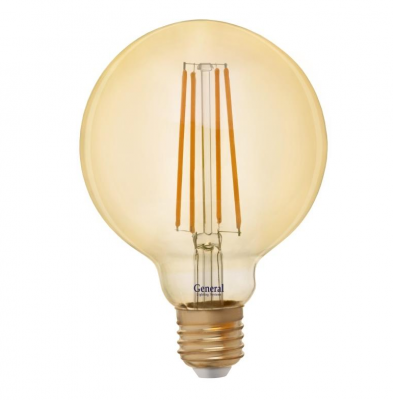 Светодиодная лампа Filament General GLDEN-G95S-8-230-E27-2700 золотая G95 8 Вт Теплый свет