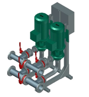 Станция пожаротушения Wilo CO 4 BL 40/140-3/2/SK-FFS-R