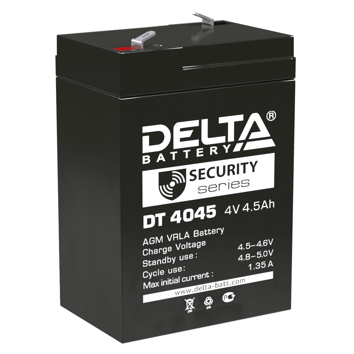 Свинцово-кислотный аккумулятор 4В DT 4045 DELTA