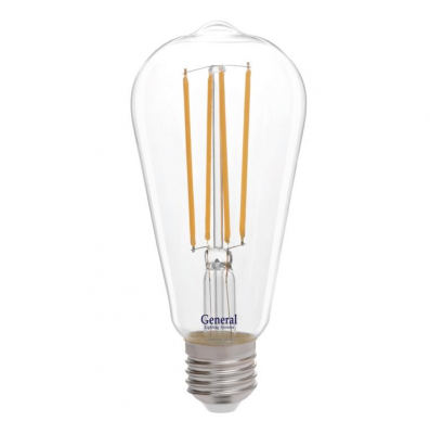 Светодиодная лампа Filament General GLDEN-ST64S-10-230-E27-4500 прозрачная ST64 10 Вт Нейтральный свет