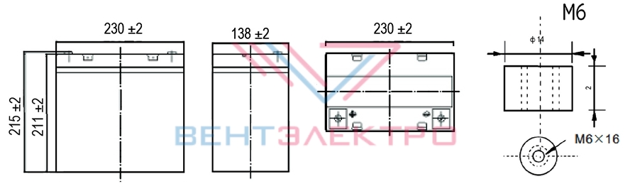 Размеры свинцово-кислотной аккумуляторной батареи HRL12240W MNB Battery Размеры свинцово-кислотной аккумуляторной батареи HRL12240W MNB Battery