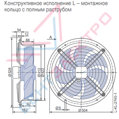 Осевой вентилятор FN040-VDL.0F.A7P1