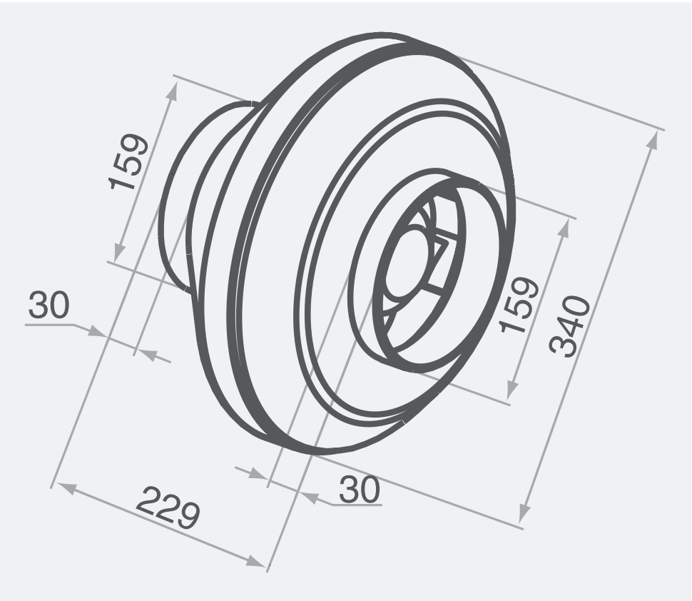 Чертеж вентилятор канальный
