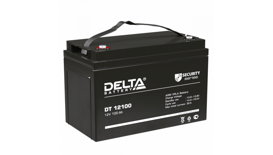 Свинцово-кислотный аккумулятор 12В DT 12100 DELTA