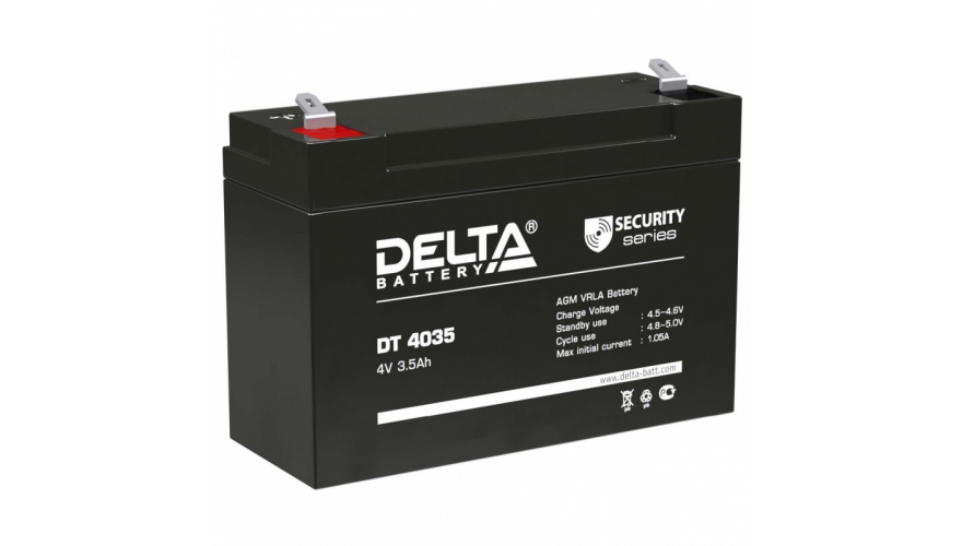 Свинцово-кислотный аккумулятор 4В DT 4035 DELTA