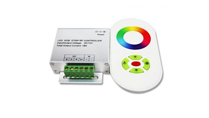 RGB контроллер FL-FPC Controller W&WW IR 6B 2x2A-4A DC12V/24V 72W/144W для лент х.+т.бел