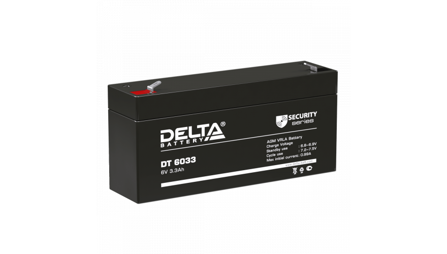 Свинцово-кислотный аккумулятор 6В DT 6033 DELTA