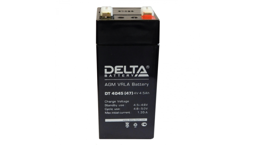 Свинцово-кислотный аккумулятор 4В DT 4045 (47мм) DELTA